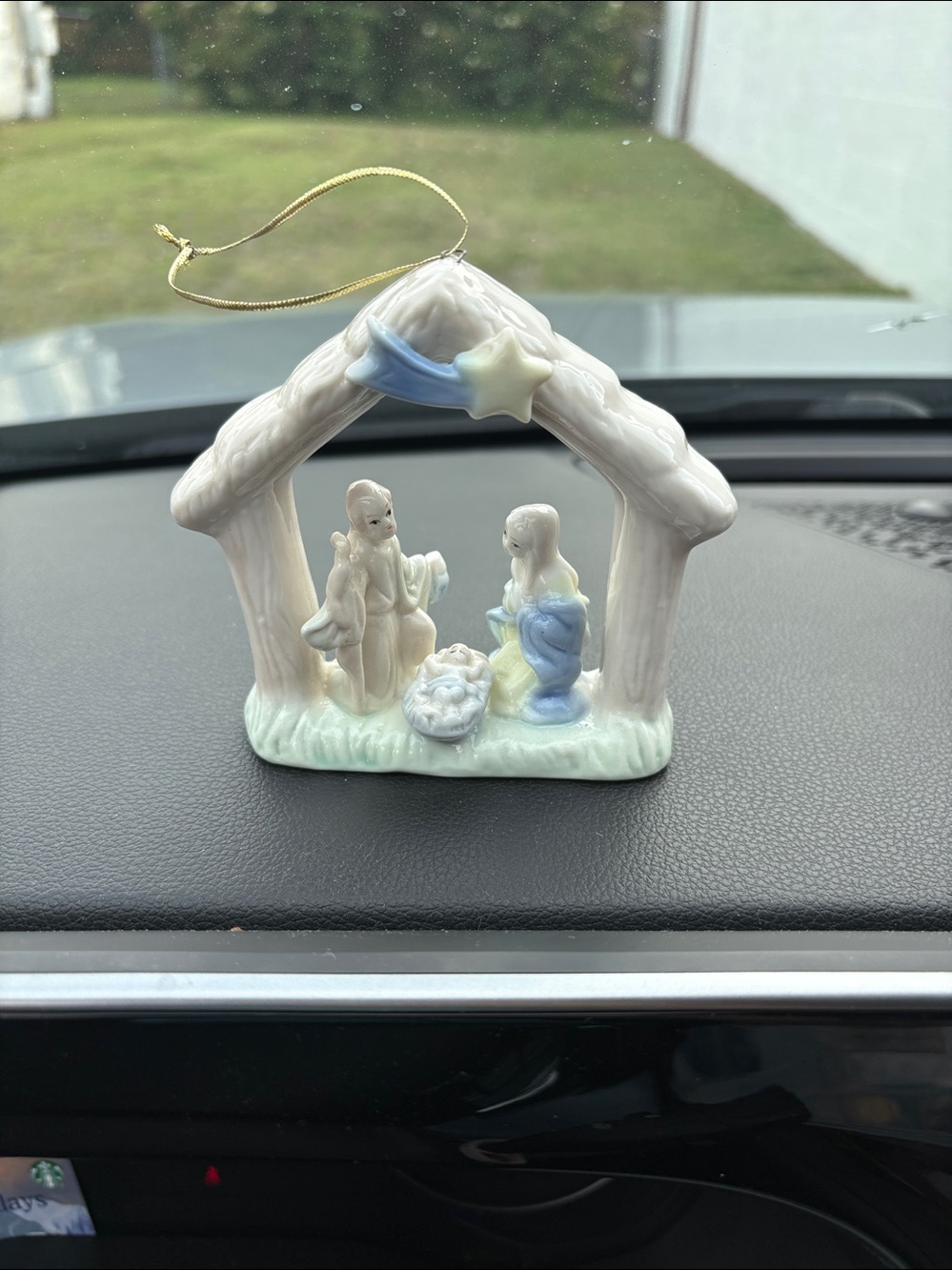 International Bazaar Nativity Ornament Vintage Pastel  baby jesus mary joseph